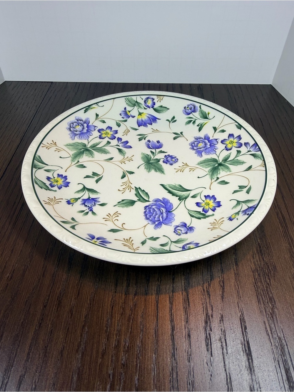 Nikko Floral Ceramic 7” Plate - Purple Floral Design